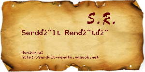Serdült Renátó névjegykártya