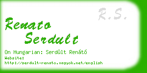 renato serdult business card